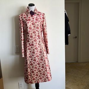 Woman’s trend les copaing Long jacket pink flowers size 40/1